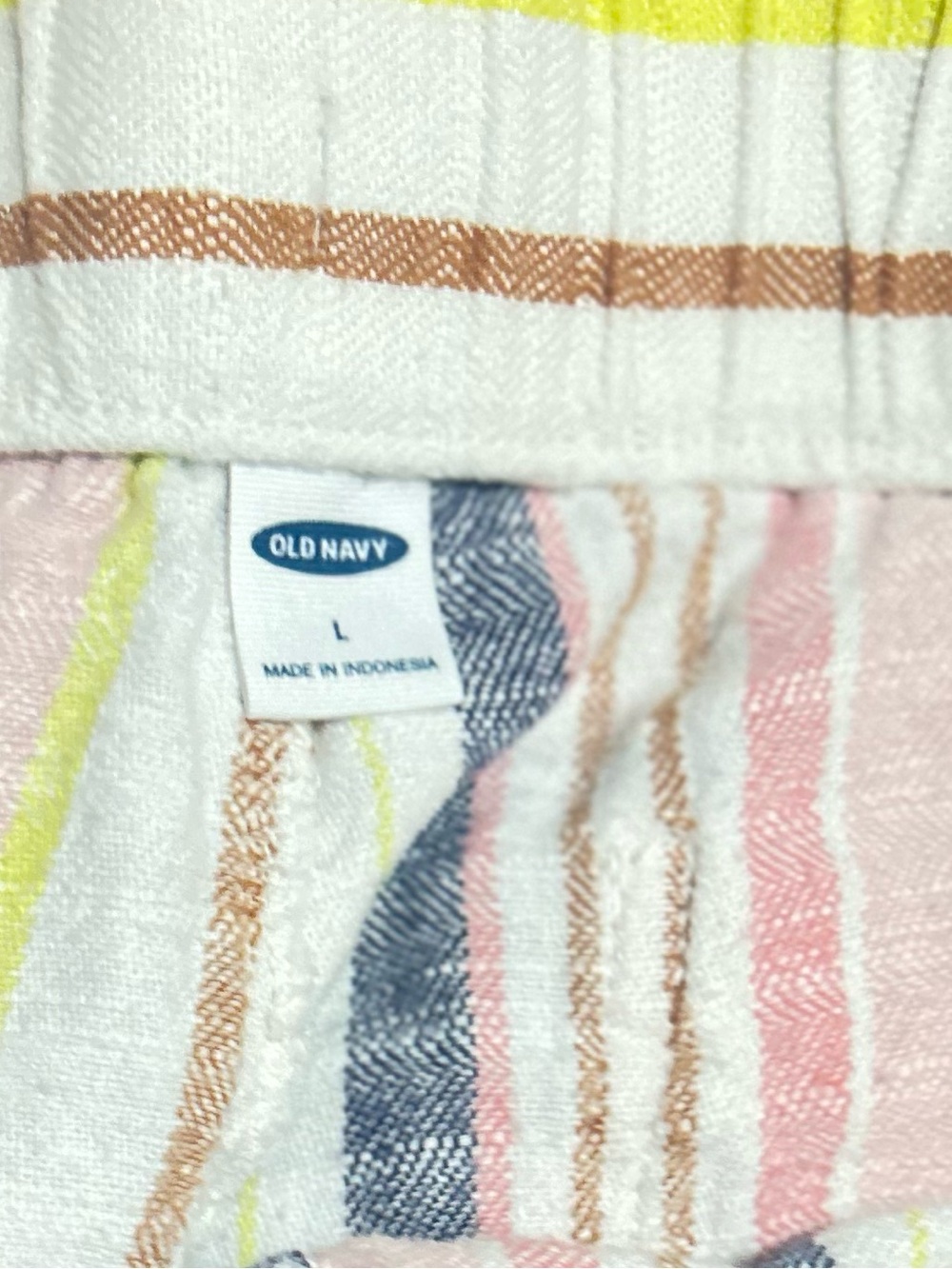 Old Navy High-Waisted Linen-Blend Wide-Leg Pants Size Large - Picture 4 of 4